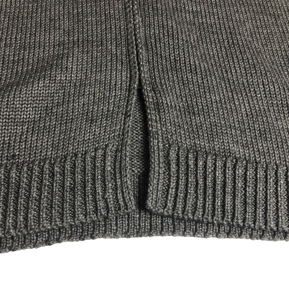 Coldwater Creek Longline Sweater Womens L Gray Zip Mock Neck Tunic Wool Blend - Picture 6 of 13